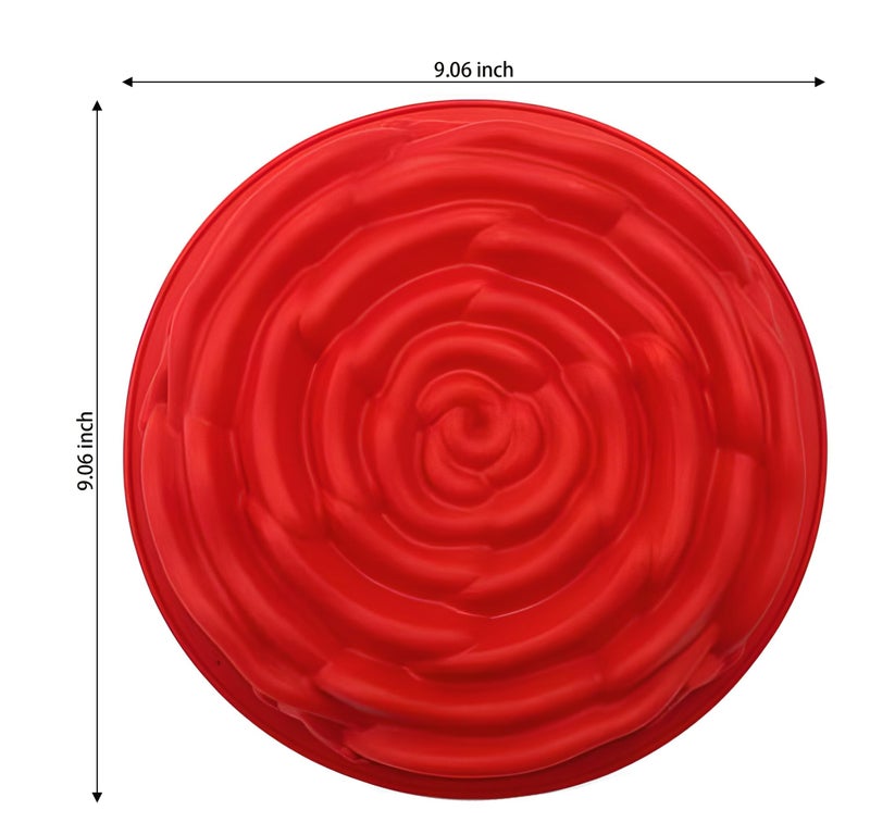 Wetco Large Rose Flower Shapes Non-Stick Silicone Cake Molds, Party Cake Mold for Baking, Gelatin Molds. Non-Stick Bread Baking Mold for Making Birthday Cakes, Breads, Pies, Muffin (Upgrade&thicken) - Image 2